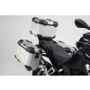 HLINÍKOVÉ KUFRY KOMPLETNÍ SADA PRO PLASTOVÝ NOSIČ BMW F750, 800, 850 GS STŘÍBRNÁ