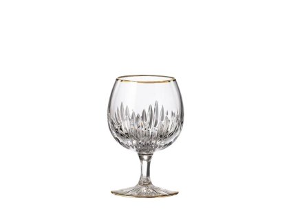 Bohemia Crystal Ručně broušené sklenice na brandy Prisma Line Gold 220ml (set po 2ks)