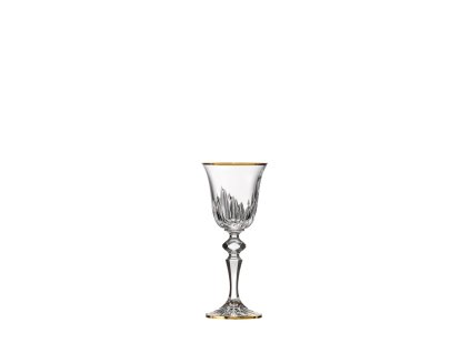 Bohemia Crystal Ručně broušené sklenice na likér Prisma Line Gold 60ml (set po 2ks)