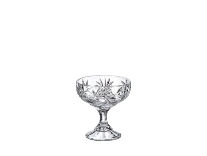 Bohemia Crystal mísa na nožce Nova pinwheel 150mm