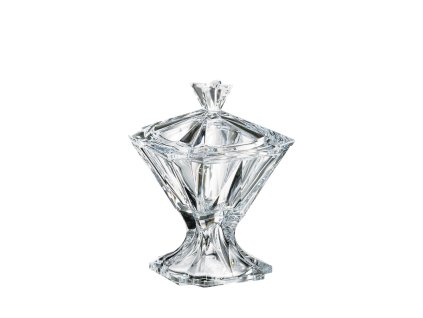 Bohemia Crystal dóza na nožce s víčkem Metropolitan 260mm