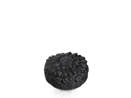 Bohemia Crystal Dóza s víčkem Slunečnice - Černá