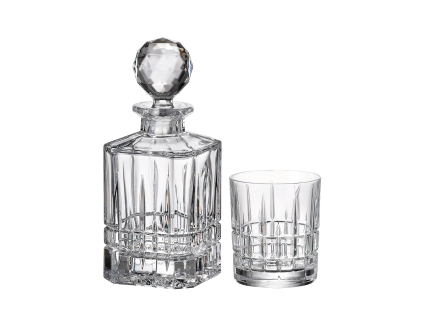 Bohemia Crystal Whisky set Dover (1 karafa + 6 sklenic)