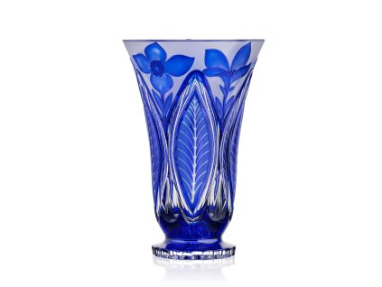 Bohemia Crystal Ručně broušená váza Sasanka Modrá 305mm