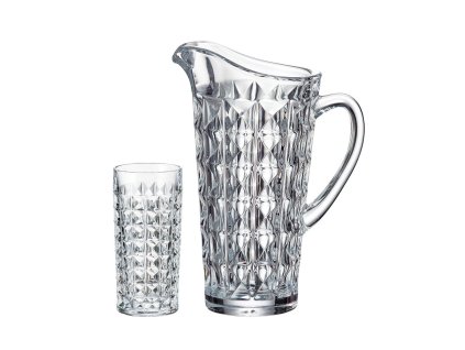 Bohemia Crystal set na vodu a nealko Diamond (set 1 džbán + 6 sklenic)