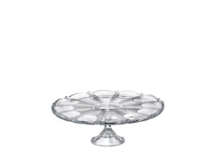 Bohemia Crystal talíř na nožce Nova Orion 310mm