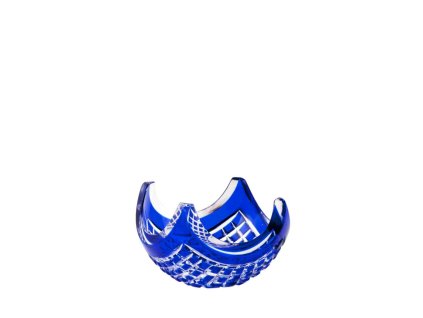 Bohemia Crystal Mísa Quadrus modrá 140mm