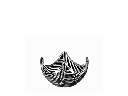 Bohemia Crystal Mísa Linum černá 140mm