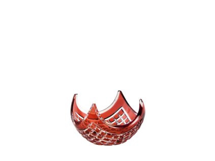 Bohemia Crystal Mísa Quadrus rubínová 140mm