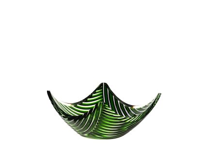 Bohemia Crystal Mísa Linum zelená 280mm