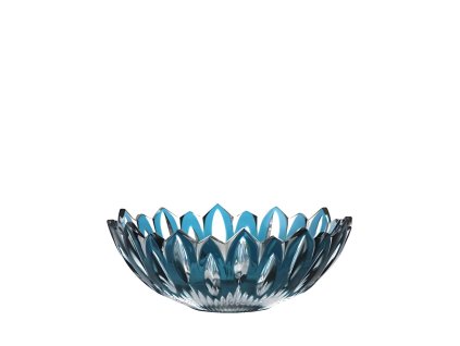Bohemia Crystal Mísa Flame azurová 230mm