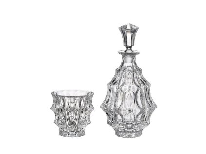 Bohemia Crystal Set na whisky, rum a pálenku Fortune (1 karafa + 6 sklenic)_