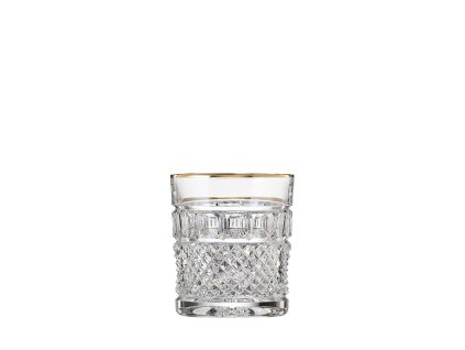 Bohemia Crystal Ručně broušené sklenice na whisky Felicie Line Gold 300ml (set po 2ks)