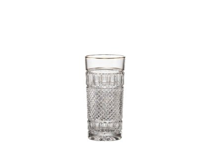 Bohemia Crystal Ručně broušené sklenice na vodu a nealko nápoje Felicie Line Gold 350ml