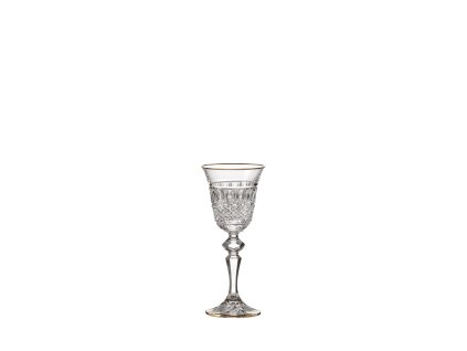Bohemia Crystal Ručně broušené sklenice na likér Felicie Line Gold 60ml (set po 2ks)