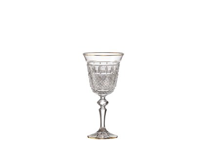 Bohemia Crystal Ručně broušené sklenice na bílé víno Felicie Line Gold (set po 2ks)