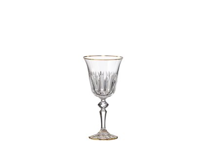 Bohemia Crystal Ručně broušené sklenice na bílé víno Daisy Line Gold 170ml (set po 2ks)
