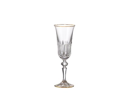 Bohemia Crystal Ručně broušené sklenice na šampaňské Daisy Line Gold 150ml (set po 2ks)