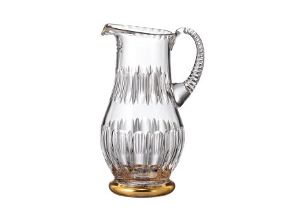 Bohemia Crystal Ručně broušený džbán Daisy Line Gold 1300ml