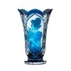 Bohemia Crystal Ručně broušená váza Primrose Feather Azurová