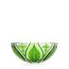 Bohemia Crystal Ručně broušená mísa Sasanka Zelená 280mm