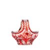 Bohemia Crystal Ručně broušený košík Sakura Rubín 205mm