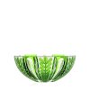 Bohemia Crystal Ručně broušená mísa Kapradí Zelená 280mm