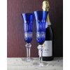 Bohemia Crystal Broušené sklenice na šampaňské Tomy modrá 155 ml (set po 6 ks) 1