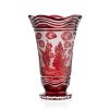 Bohemia Crystal Ručně broušená váza Ocean Rubín 305mm