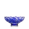 Bohemia Crystal Ručně broušená mísa Leaves Modrá 305mm