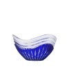 Bohemia Crystal Broušená mísa Dune 210mm modrá