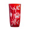 Bohemia Crystal Broušená váza Rose 255 mm červená
