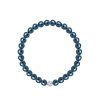 Bohemia Crystal Perlový náramek Velvet Pearl - modrý