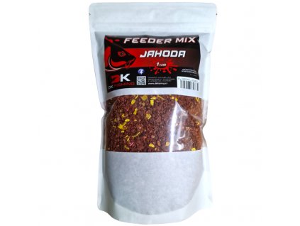 DK FISHING Feeder mix vlhčený 1kg Jahoda