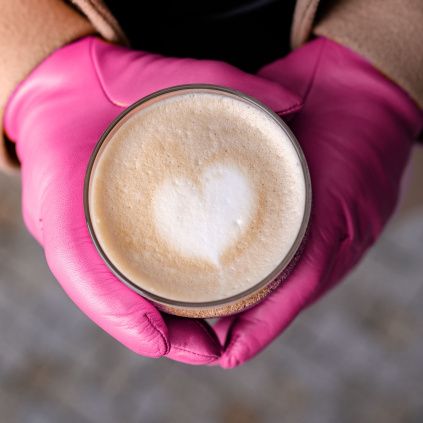 Barevné hladké dámské kožené rukavice - Žlutá - BOHEMIA GLOVES