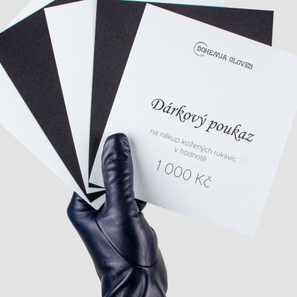 Dárkový poukaz papírový - Černá - BOHEMIA GLOVES