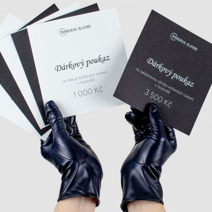 Dárkový poukaz papírový - Černá - BOHEMIA GLOVES