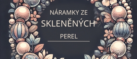 Elegantní banner pro kategorii náramků ze skleněných perel, zvýrazňující luxusní bižuterii z perel.