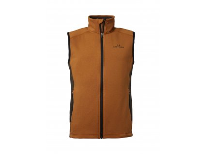 Lenzie Fleece Vest Orange/Brown