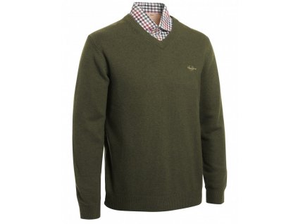 Gary Wool Pullover w Patch green