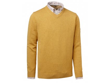 Gary Wool Pullover w Patch Yellow