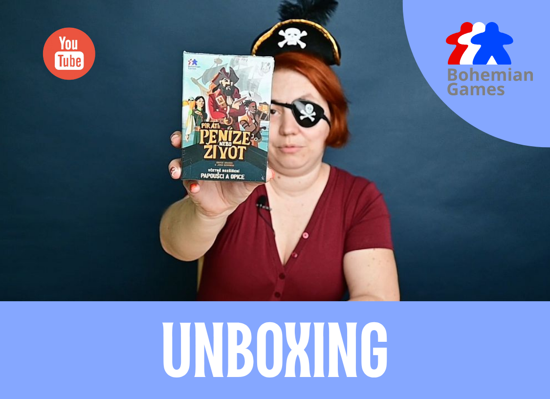 Piráti: peníze nebo život - unboxing pirátské karetní blafovačky