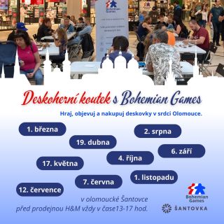 🎲 Už tuto neděli opět hrajeme v @santovkaolomouc! Přijďte si vyzkoušet deskovky v rámci pravidelného Deskoherního koutku s...