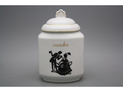 Dóza na poživatiny 1,1l s víčkem Rokokové panenky GL č. 1