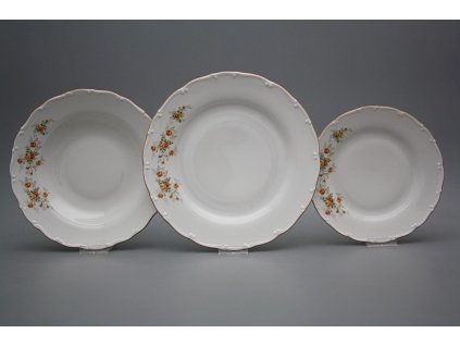 Talířová souprava Ofélie Čajové růžičky 36dílná HHL č. 1