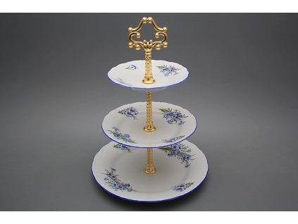 Etažér třípatrový Ofélie Chrpy EAL č. 1