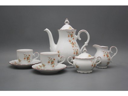 Kávová souprava Ofélie Čajové růžičky 15dílná HL č. 1