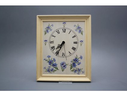 Nástěnné hodiny 25x30cm Chrpy cPB č. 1