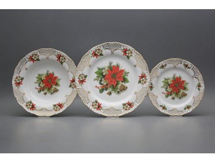 Talířová souprava Ofélie Vánoční hvězda 18dílná FGL Lux č. 1