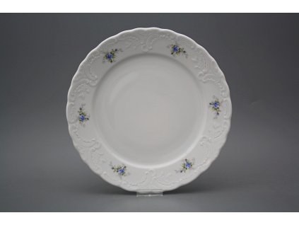 Talíř mělký 26cm Opera Světlemodré růžičky BB č. 1